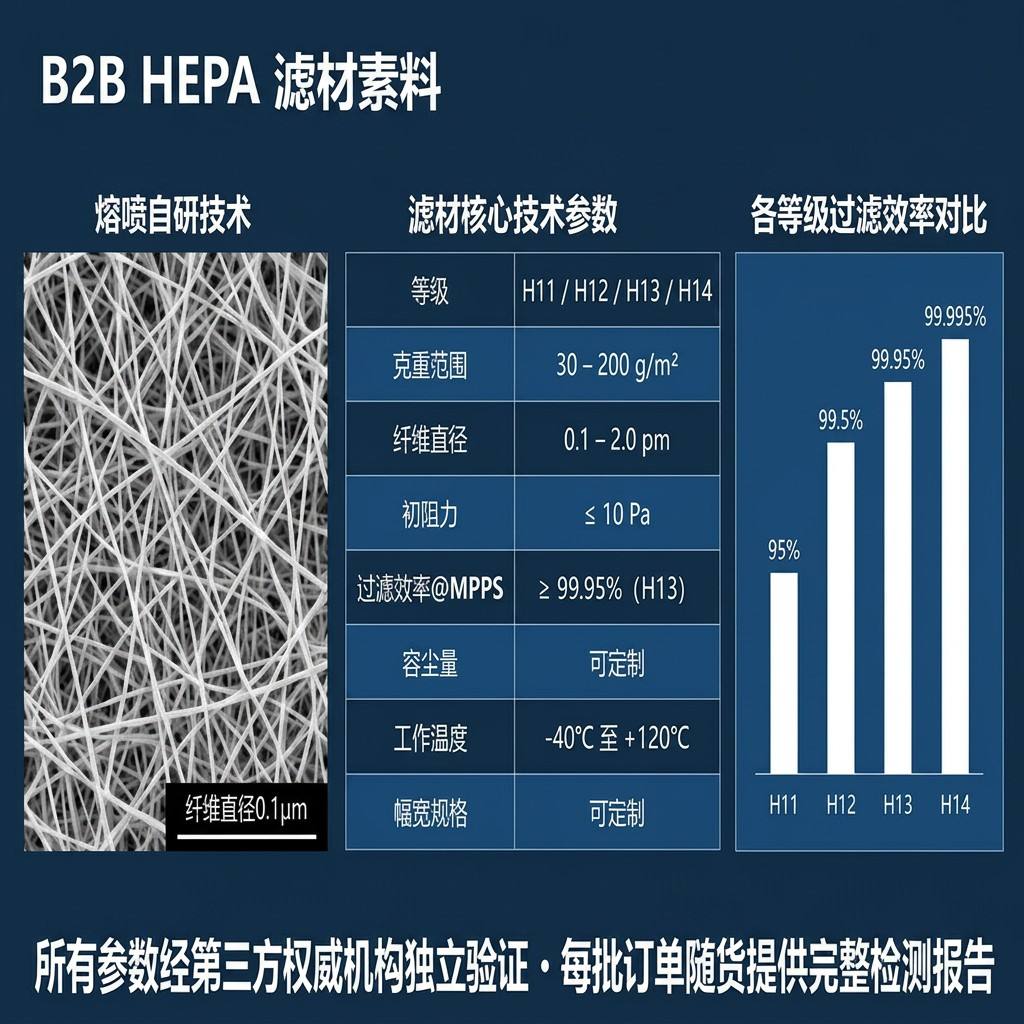 HEPA 滤材核心技术参数